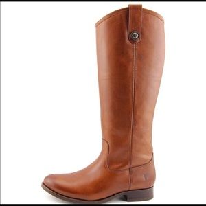 Frye Melissa Button Riding Boots Brown Leather 8.5